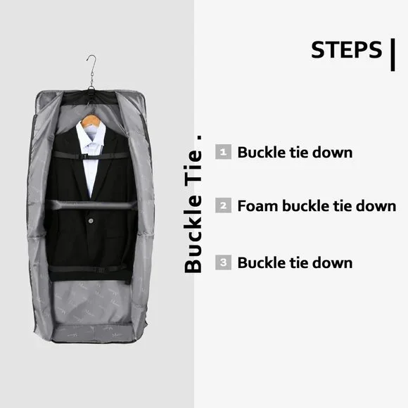 Garment Bag for Travel, Large Carry on Garment Bags with Strap for Business, Wat